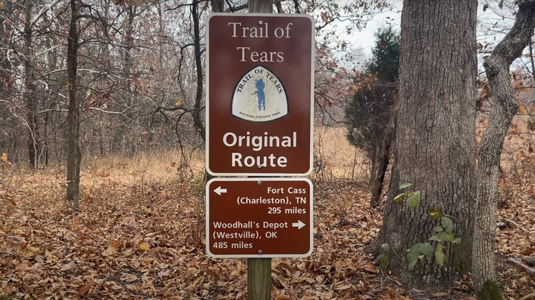 Trail of Tears sign