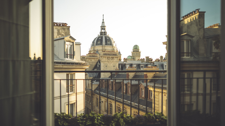 Paris from hotel balcony