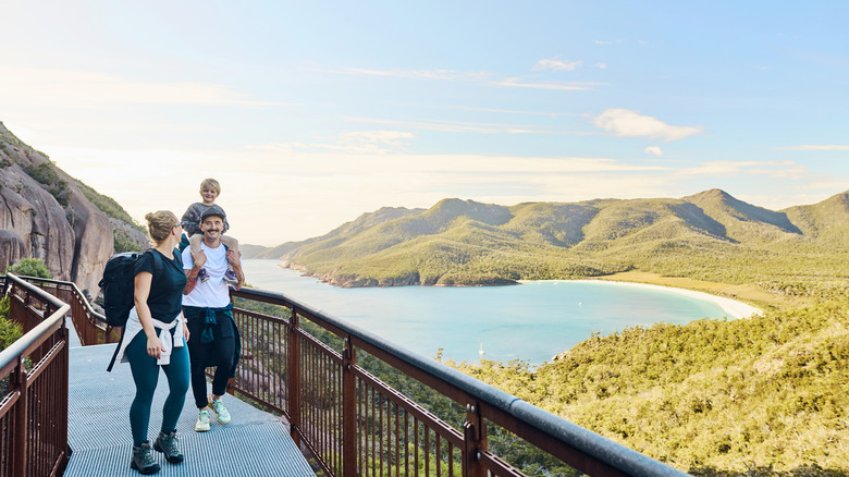 Family overlooking Wineglass Bay