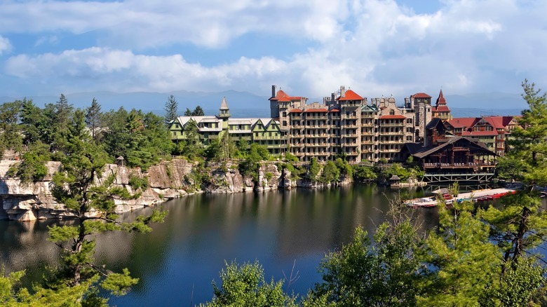 Mohonk Mountain House by lake