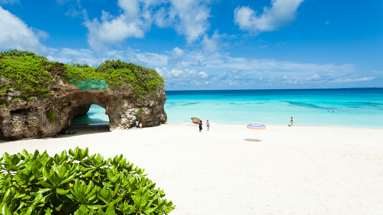 White sand beach in Okinawa