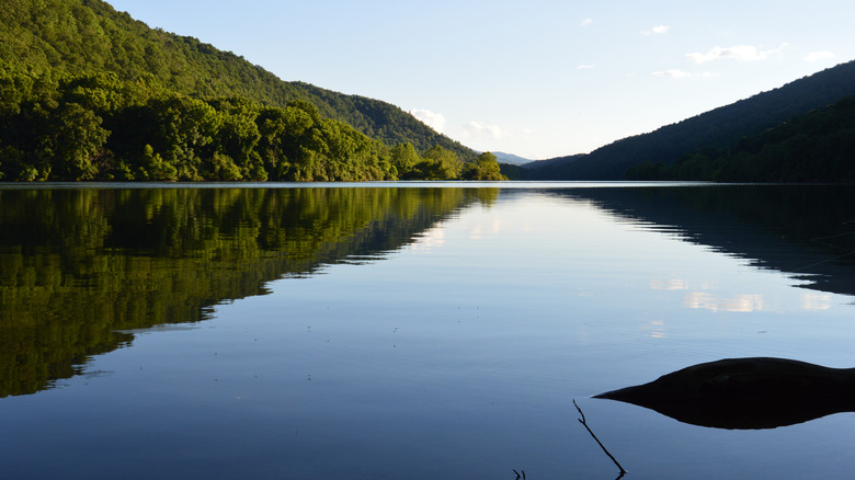 Calm waters of Lake Moomaw