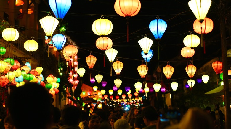 Hoi An illuminated with lamps