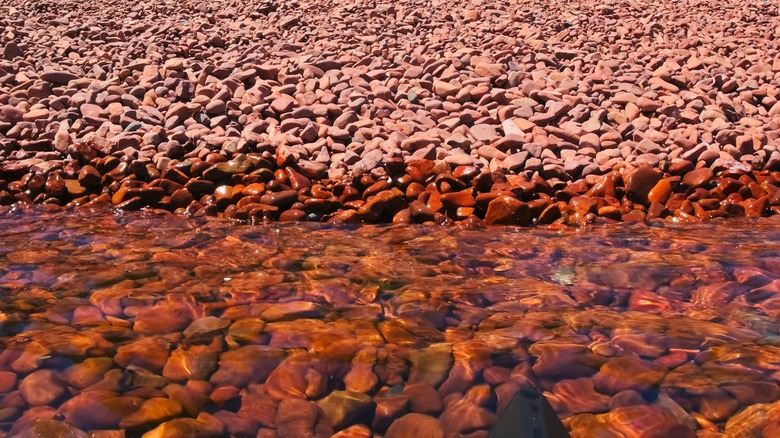 Close-up of pink rocks