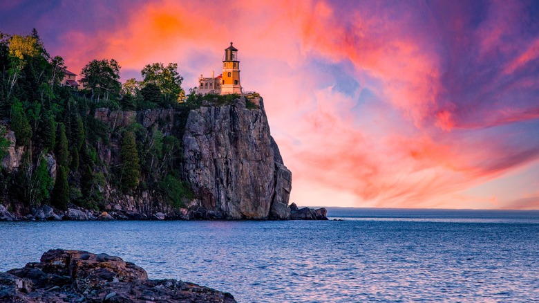 Split Rock Lighthouse at sunset