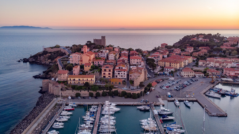 old town, port, and boats