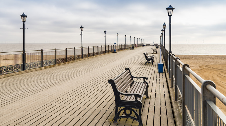 Skegness Pier in Lincolnshire, U.K.