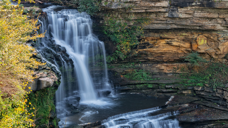 A waterfall and swimming hole in Tennessee