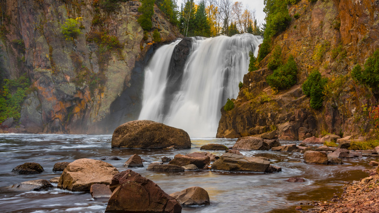 Waterfall and river