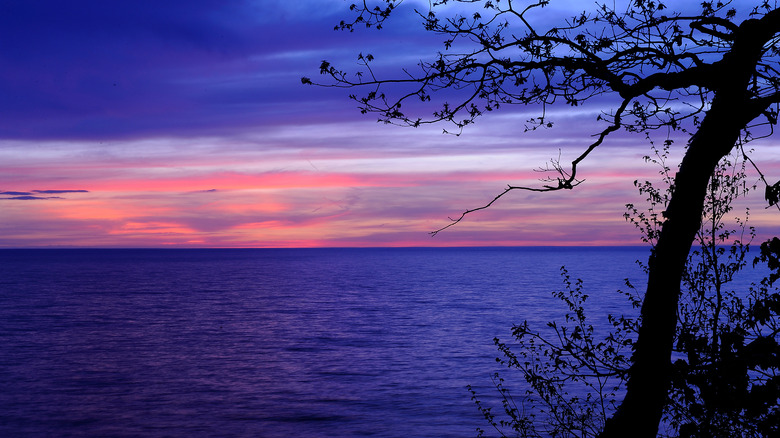 Sunset over Lake Michigan in South Haven, Michigan