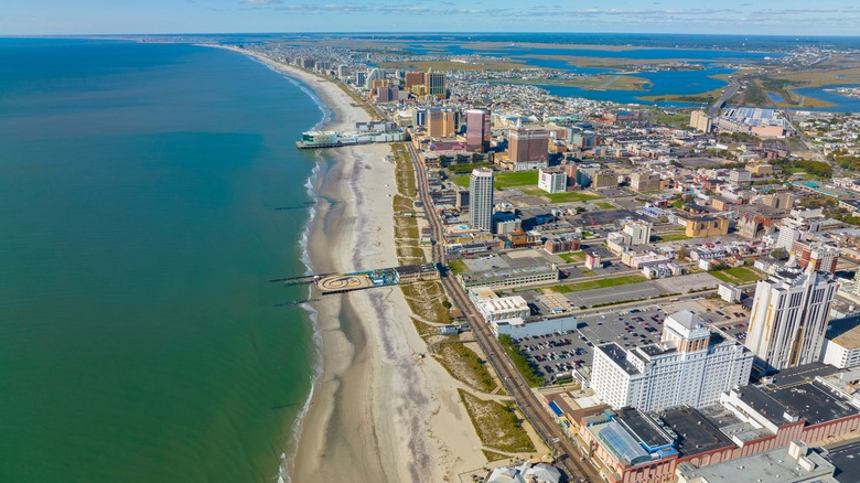 Atlantic City aerial coastline