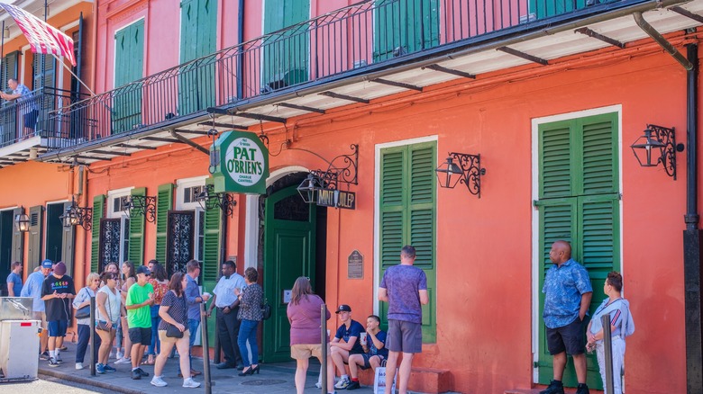 Pink buildings in French Quarter, New Orleans