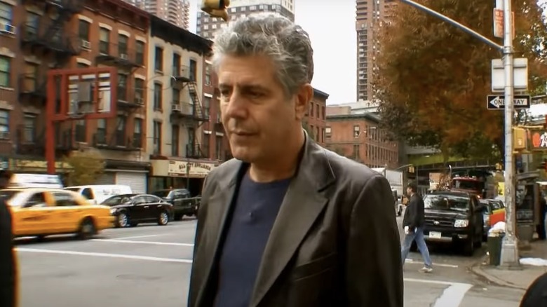 Anthony Bourdain New York City street