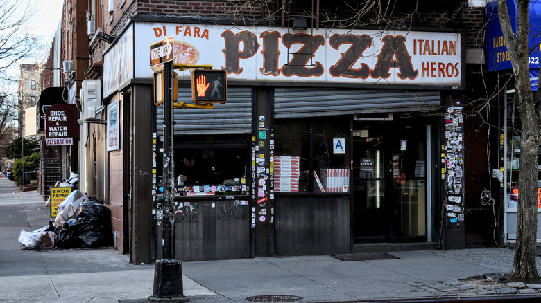 Di Fara Pizza street corner Brooklyn