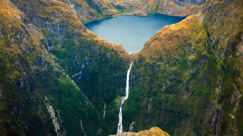 Aerial view of Sutherland Falls