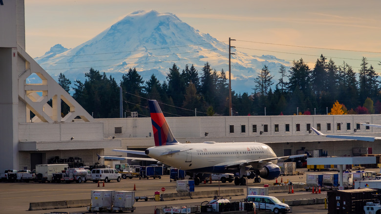 Plane at Seattle-Tacoma International Airport