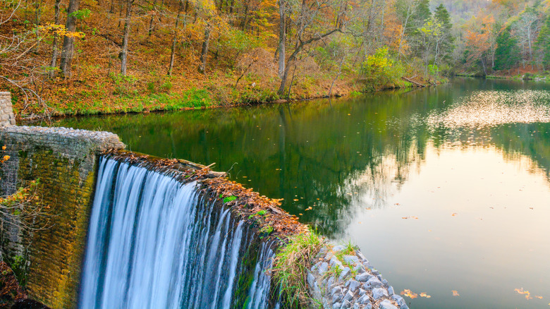 Mirror Lake Falls in autumn