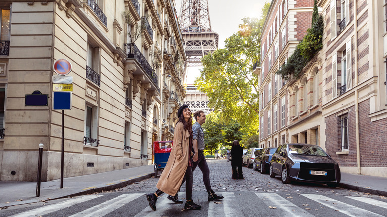 couple near Eiffel Tower