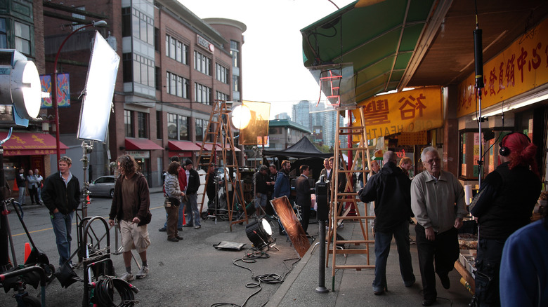 Film crew in Vancouver's Chinatown