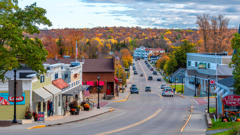 A small midwest town in fall