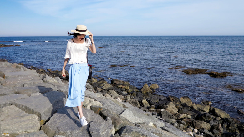 Person on Cliff Walk