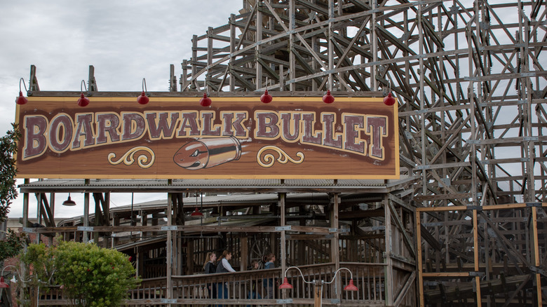 Boardwalk Bullet wooden roller coaster Kemah