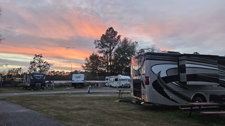 Southern Retreat RV Park at sunset