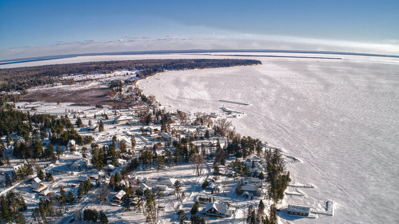 Snowy White Madeline Island