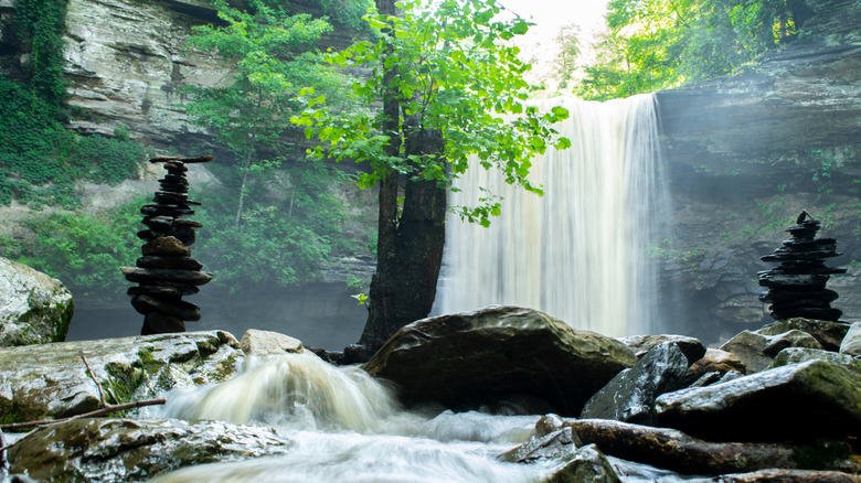 Cairns near Greeter Falls in Savage Gulf State Park