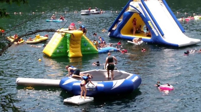 Floating obstacle course