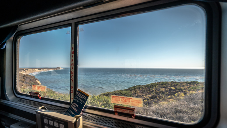 Amtrak Coast Starlight train window view