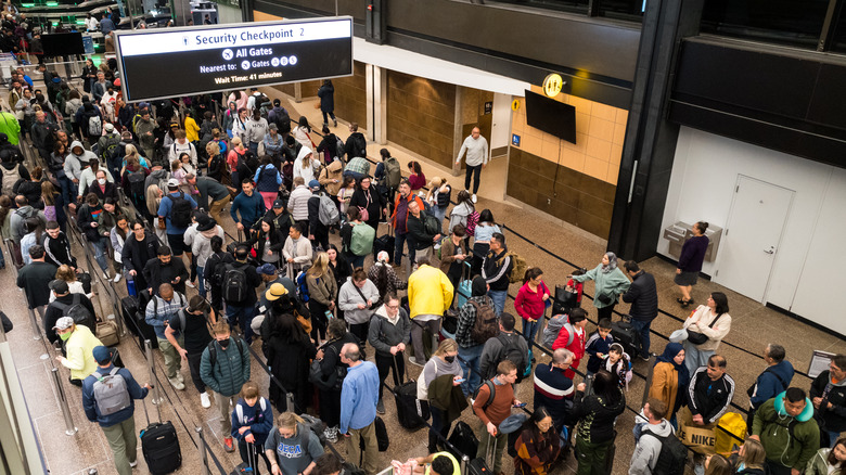 Sea-Tac Airport security line