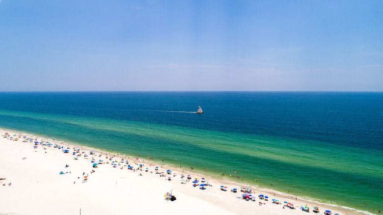 Aerial view of Gulf Shores beach
