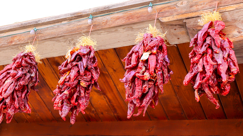 Chiles hanging