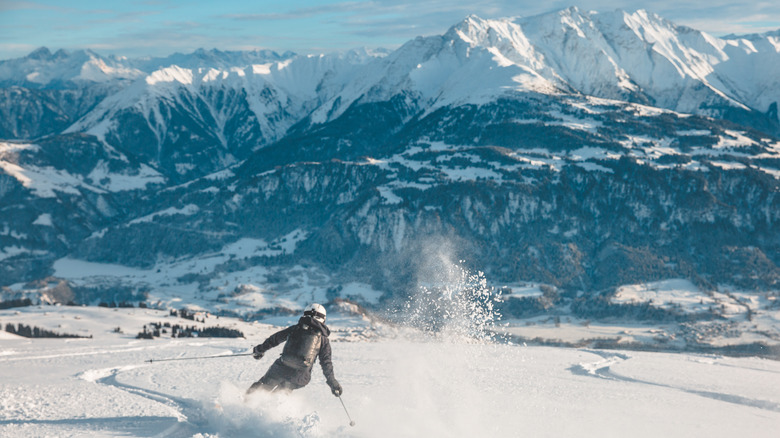 Skiing in Flims, Switzerland