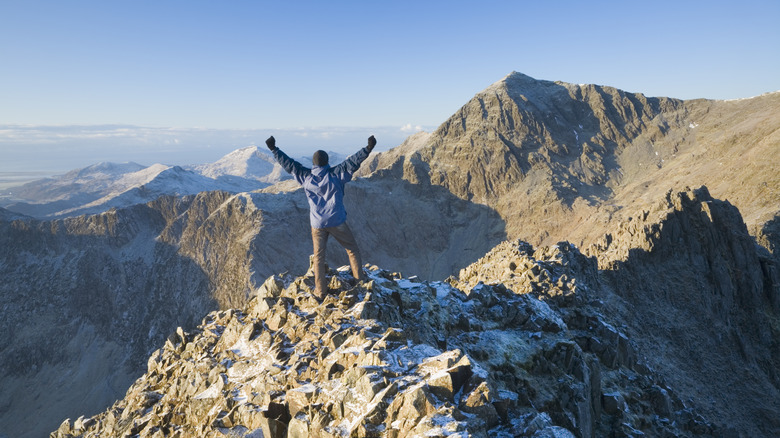 hiker in Snowdonia, Wales