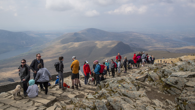 hikers on Mount Snowdon