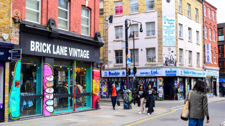 Vintage store on street corner