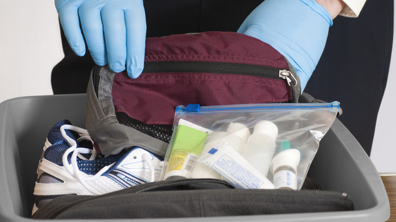 TSA officer screening items