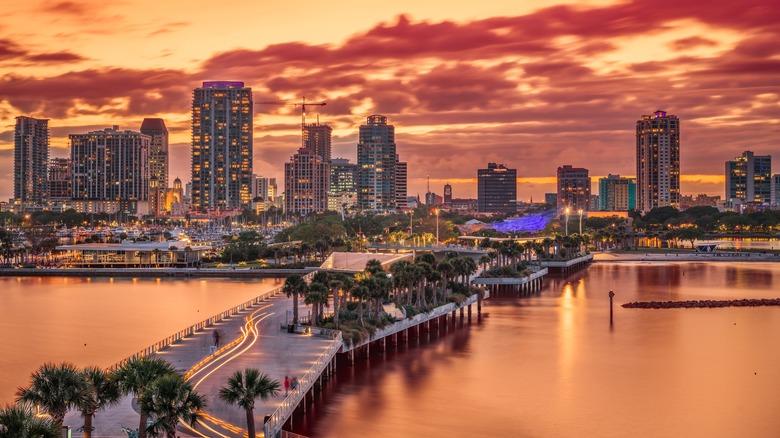 St. Pete skyline at sunset