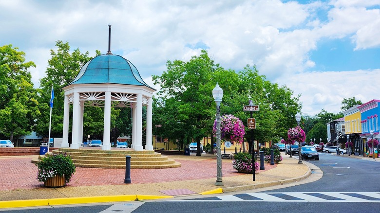 gazebo, park, and street