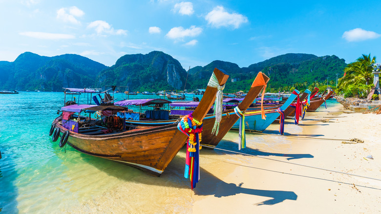 boats at Ton Sai Bay