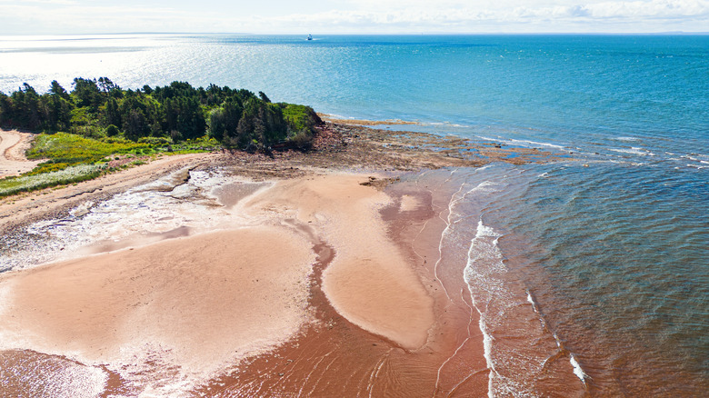 Red sand beach on PEI