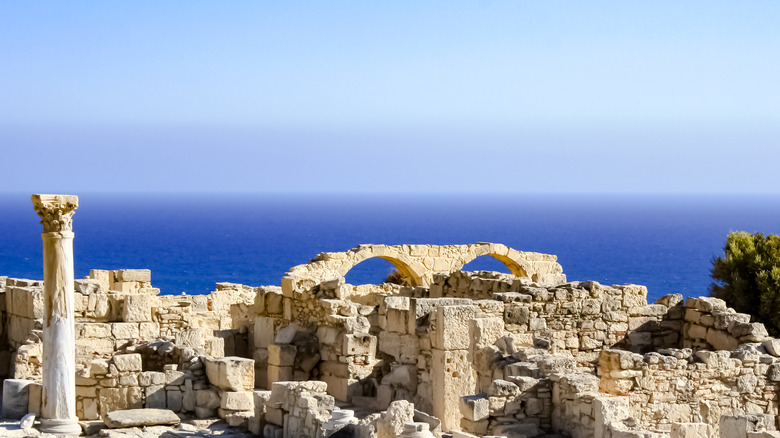 Ruins by the sea in Cyprus