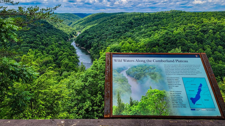 River winding through canyon