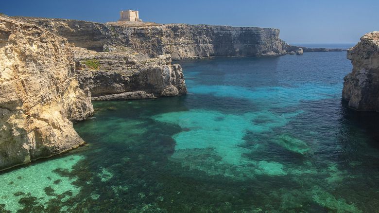 Blue waters of Malta