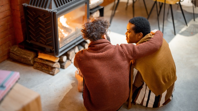 Couple by the fire