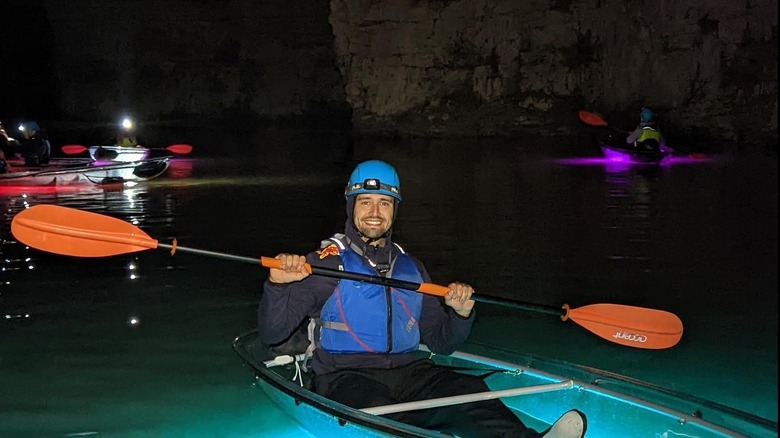 underground LED kayak