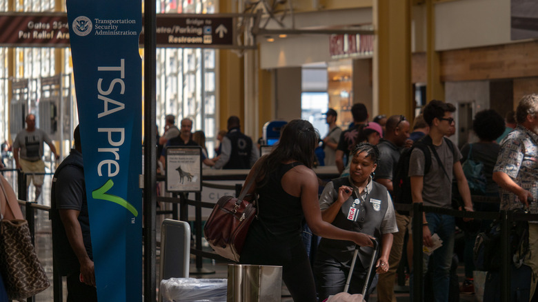 TSA PreCheck sign at airport