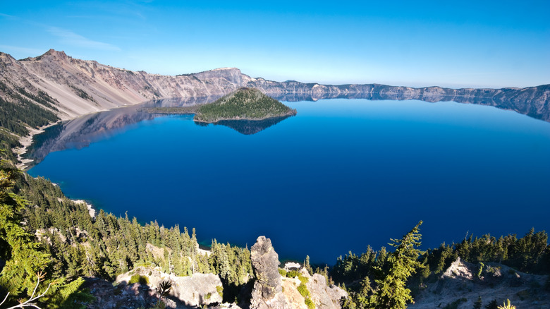 crater lake from above